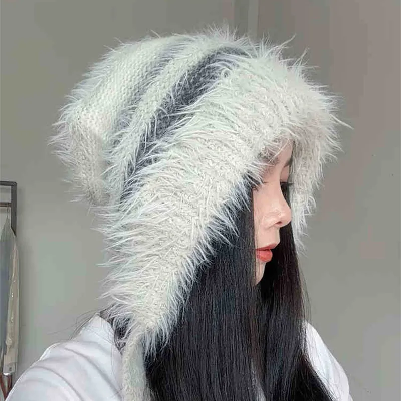 MUYKUY Cotton Acrylic Blend Beanies Women's-16