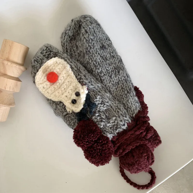 MUYKUY Cotton Knit Gloves Women's-14