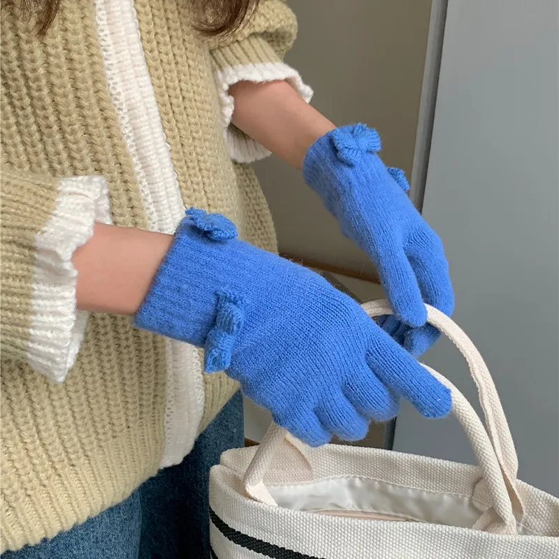MUYKUY Acrylic Knit Gloves Women's-1