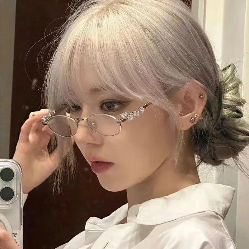 MUYKUY Metal Oval Sunglasses Women's-7