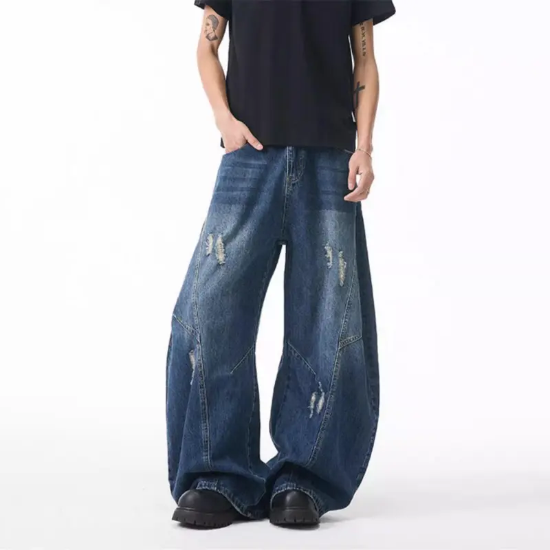 OTKSK Jeans Unisex Vintage Blue-4