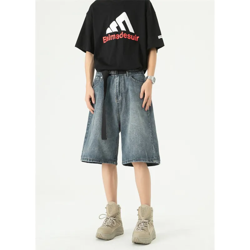 OTKSK Denim Shorts Unisex Royal Blue-2