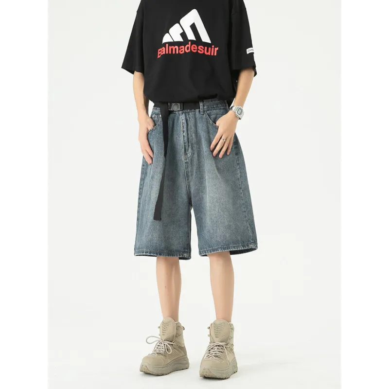 OTKSK Denim Shorts Unisex Royal Blue-4