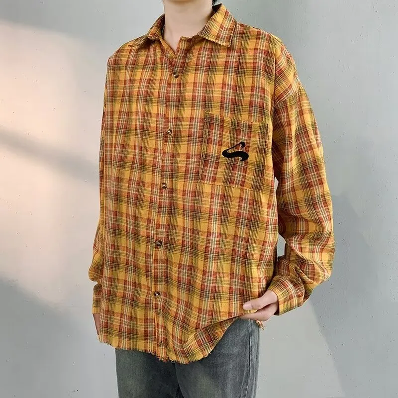 OTKSK Shirt Unisex Yellow Plaid-4