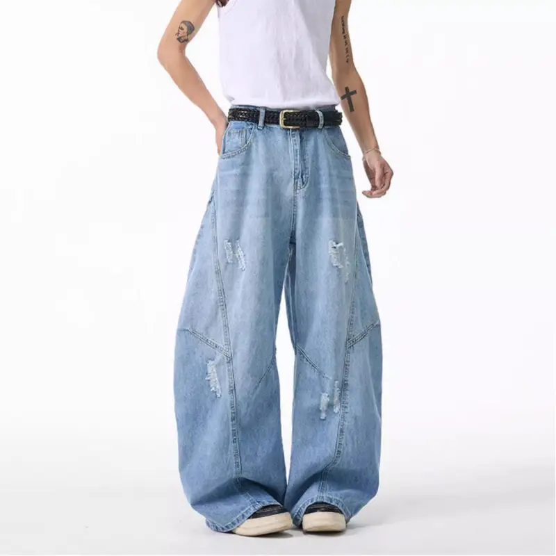 OTKSK Jeans Unisex Vintage Blue-7