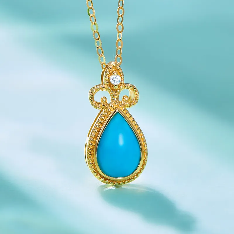 IL&CO. 18K Gold, Diamond, Turquoise Necklaces Women's-1