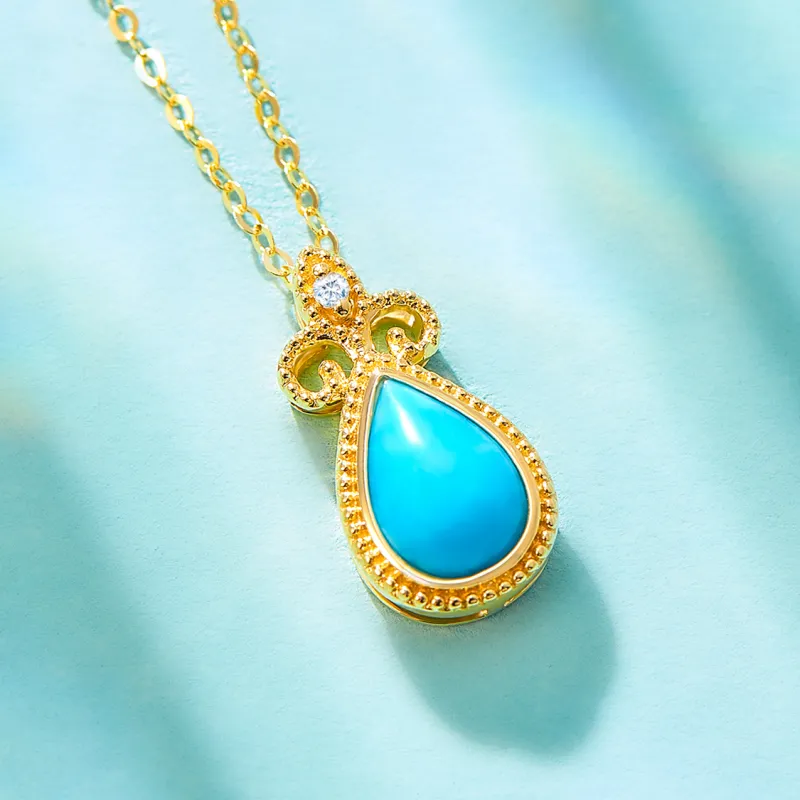 IL&CO. 18K Gold, Diamond, Turquoise Necklaces Women's-3