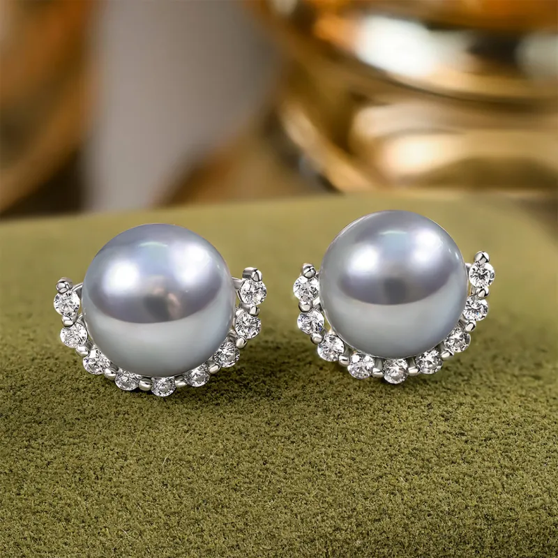 IL&CO. Pearl Stud Earrings Women's-2