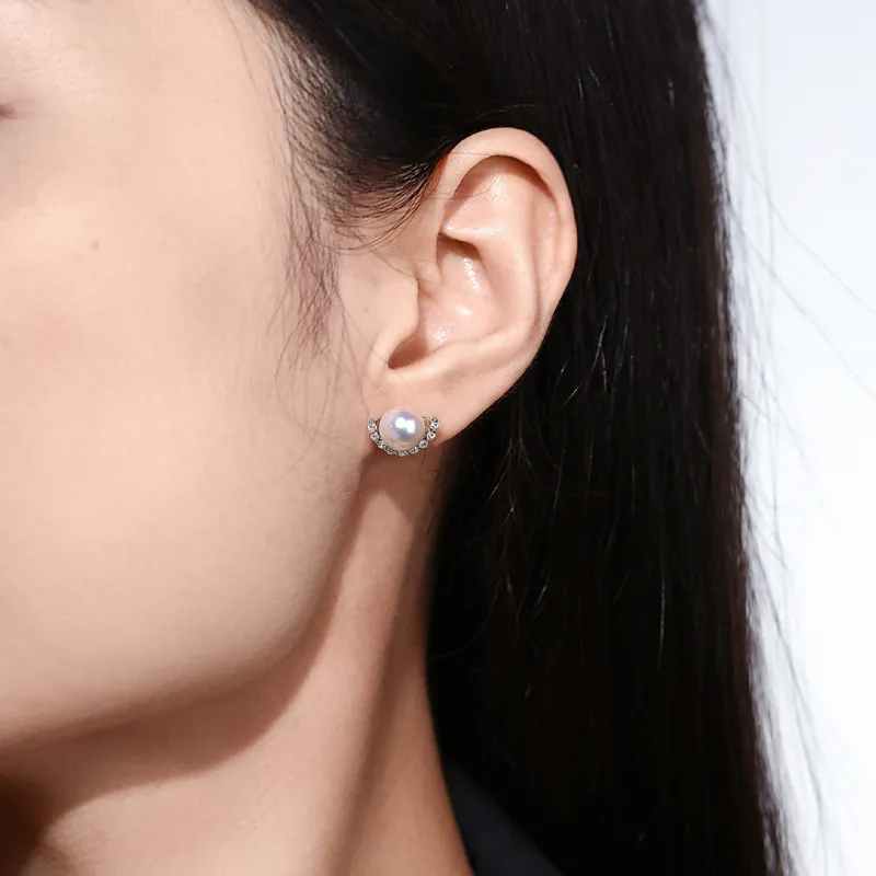 IL&CO. Pearl Stud Earrings Women's-4