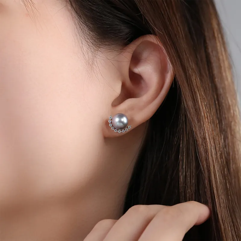 IL&CO. Pearl Stud Earrings Women's-7