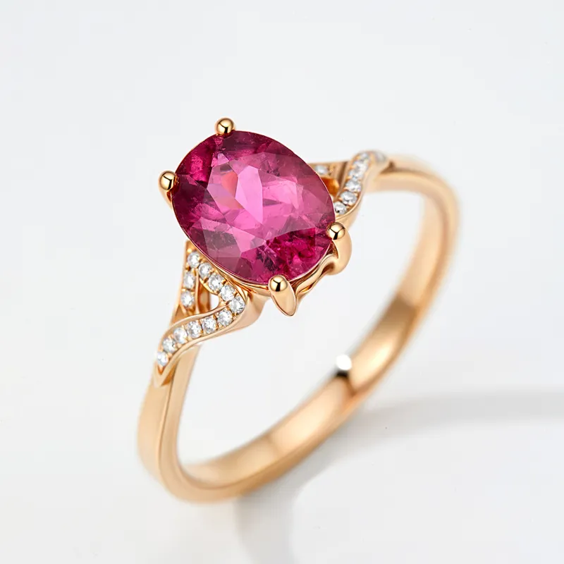 IL&CO. Natural Tourmaline Rings Women's-1