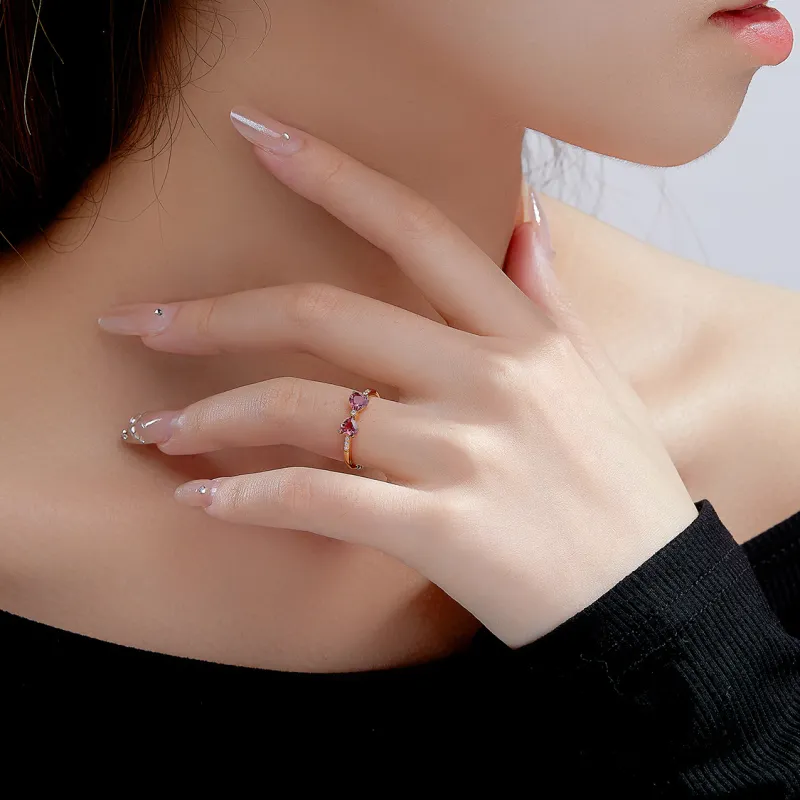 IL&CO. Natural Colored Gemstones Rings Women's-10