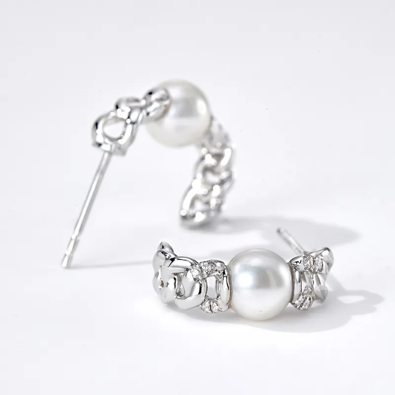 IL&CO. Pearl Earrings Women's-3