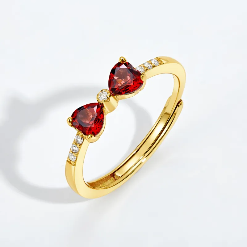 IL&CO. Natural Colored Gemstones Rings Women's-5
