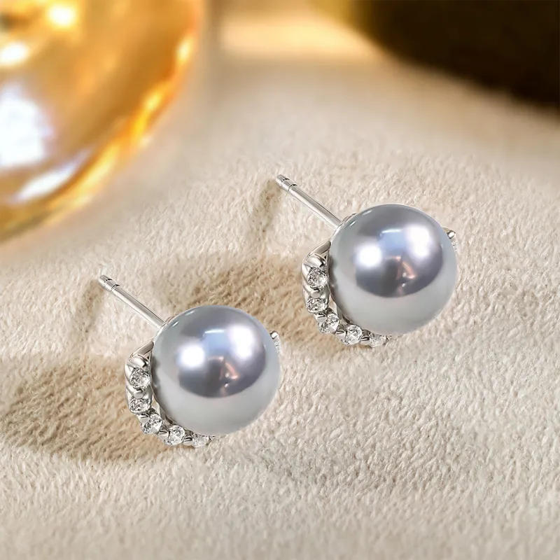 IL&CO. Pearl Stud Earrings Women's-1