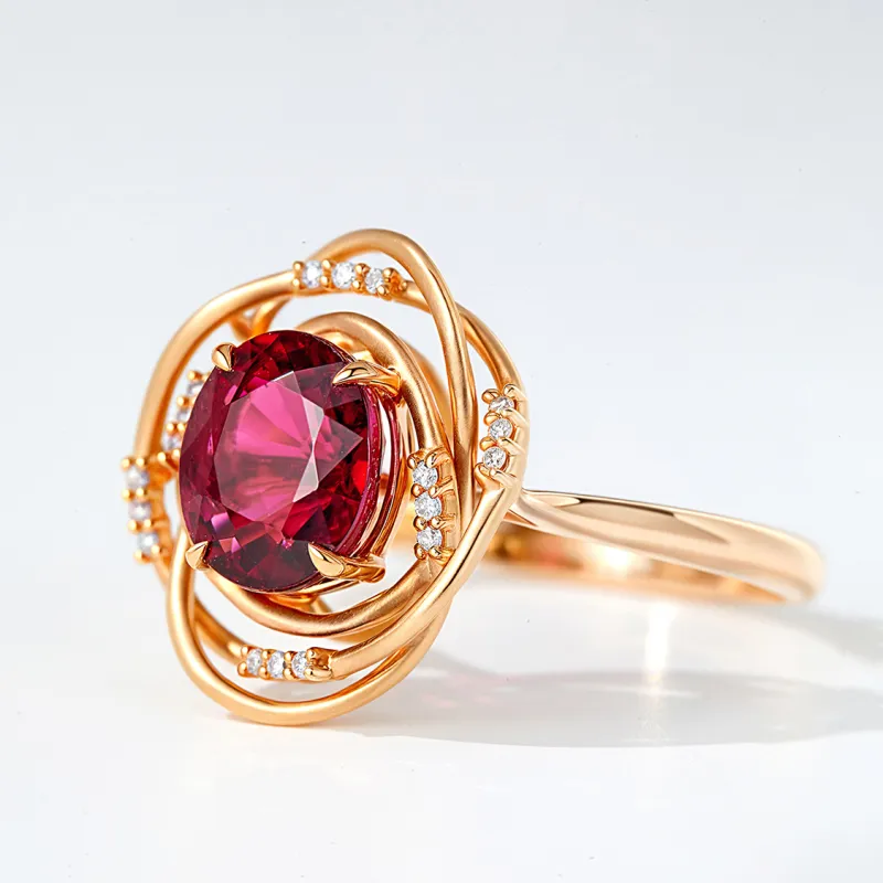 IL&CO. Natural Tourmaline Rings Women's-3
