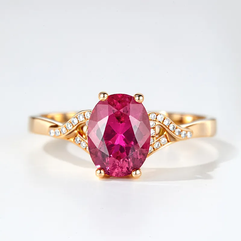 IL&CO. Natural Tourmaline Rings Women's-2