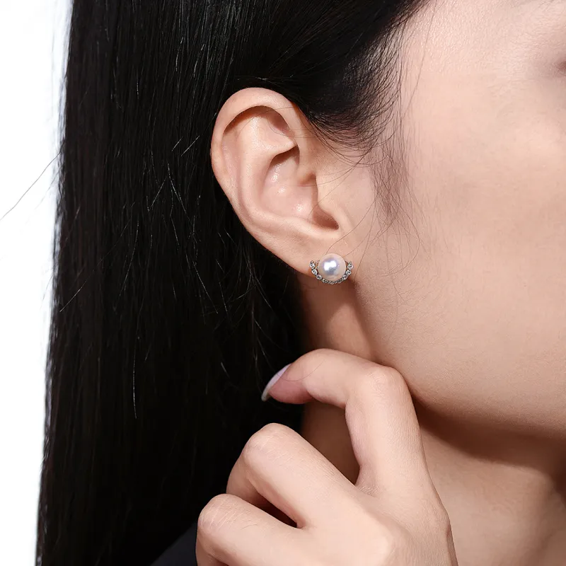 IL&CO. Pearl Stud Earrings Women's-5