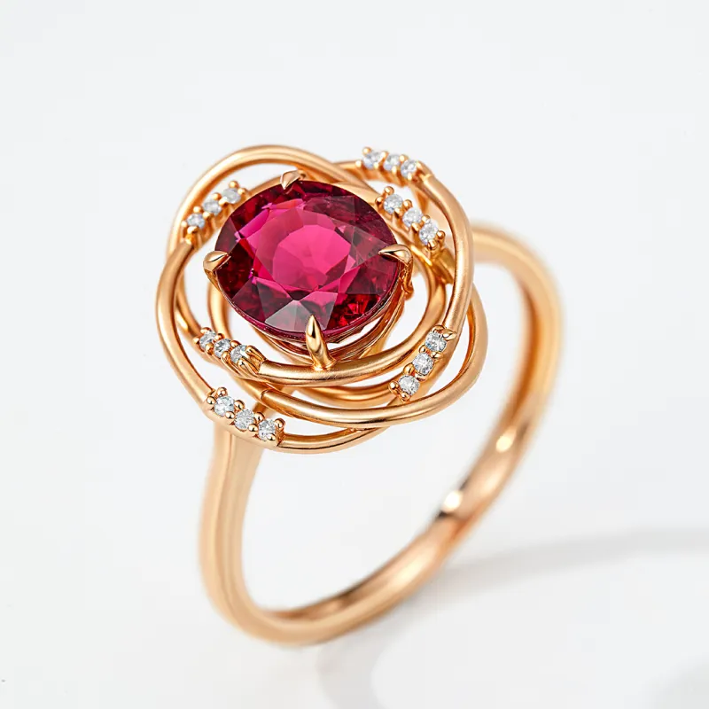 IL&CO. Natural Tourmaline Rings Women's-1