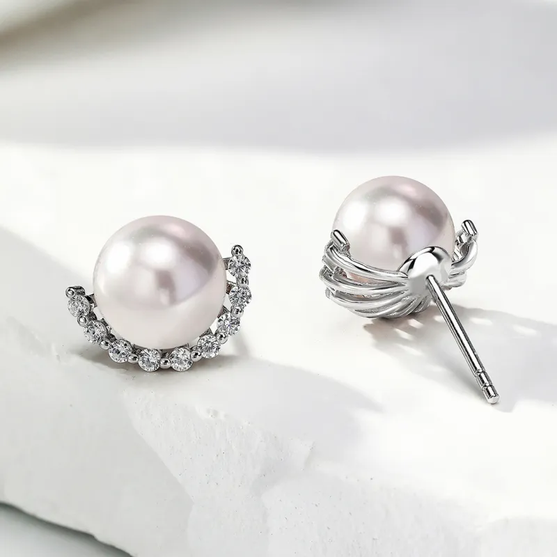 IL&CO. Pearl Stud Earrings Women's-2