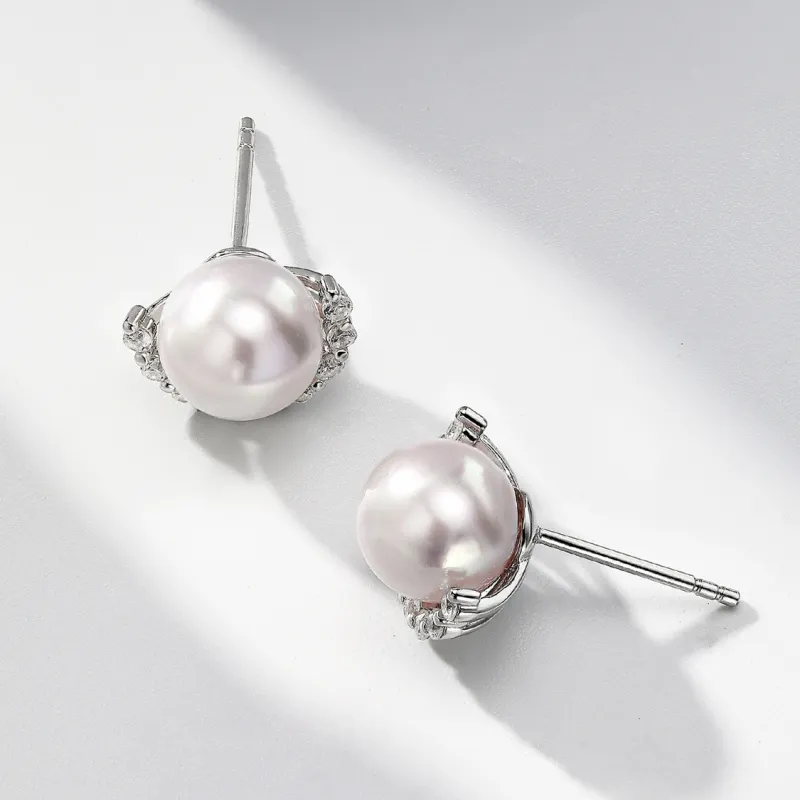 IL&CO. Pearl Stud Earrings Women's-3