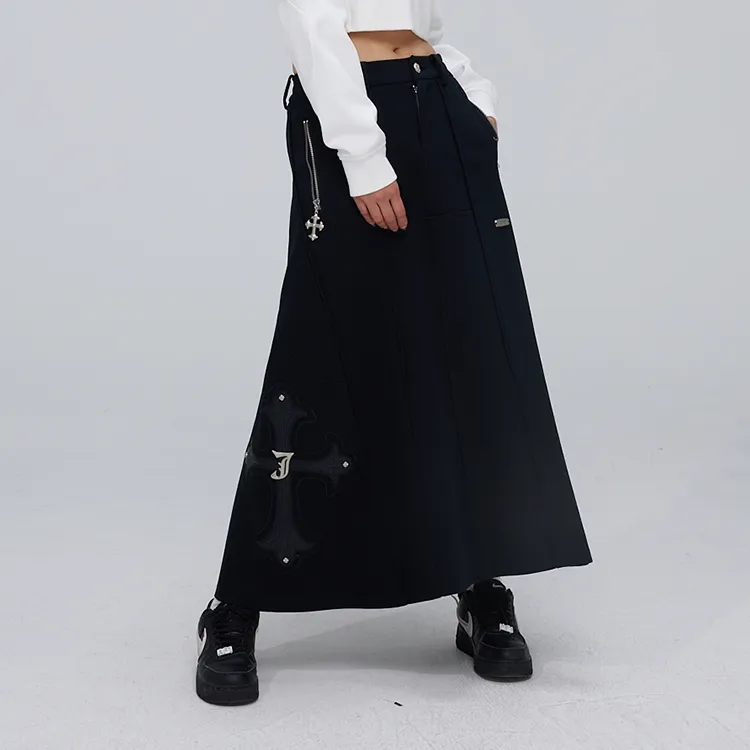 MRJ Casual Long Skirt Women's Extreme Night Black-6