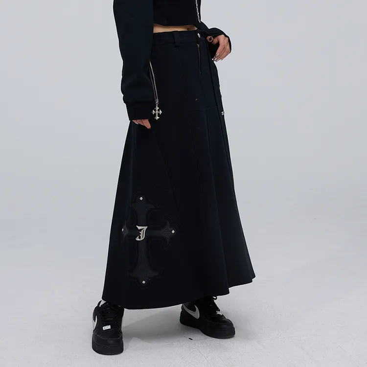 MRJ Casual Long Skirt Women's Extreme Night Black-5