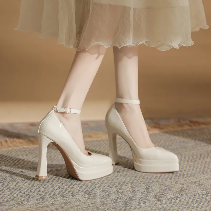 KATHRYN WILSON Chunky Heel High Heels 11.5cm Women's-1