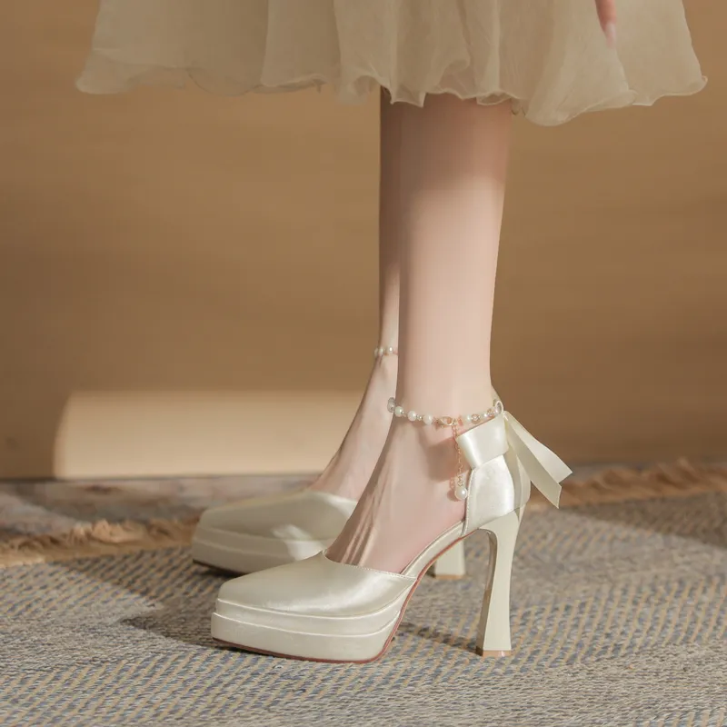 KATHRYN WILSON Chunky Heel High Heels 11cm Women's-8