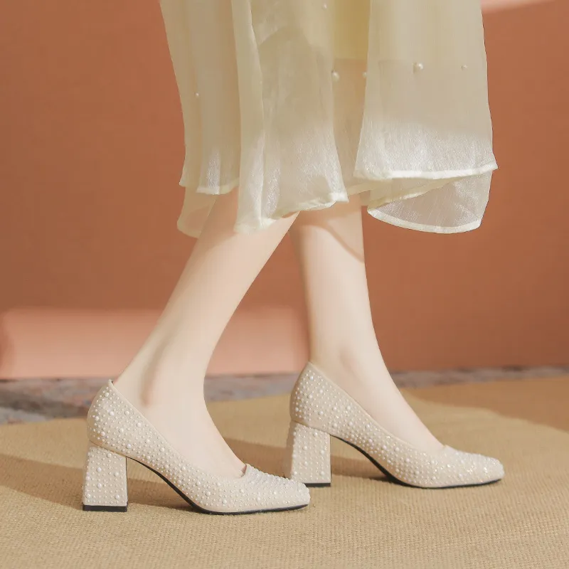 KATHRYN WILSON Chunky Heel High Heels Women's-8