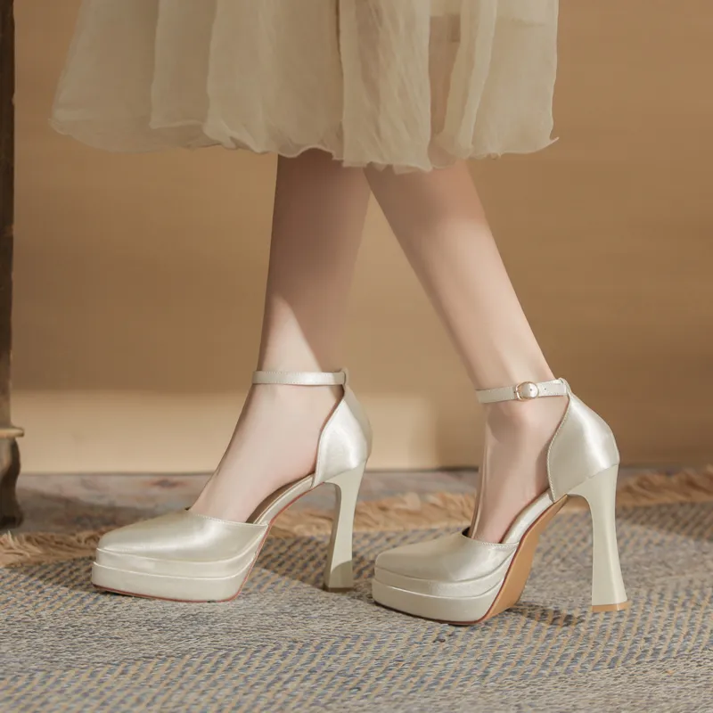 KATHRYN WILSON Chunky Heel High Heels 11cm Women's-4
