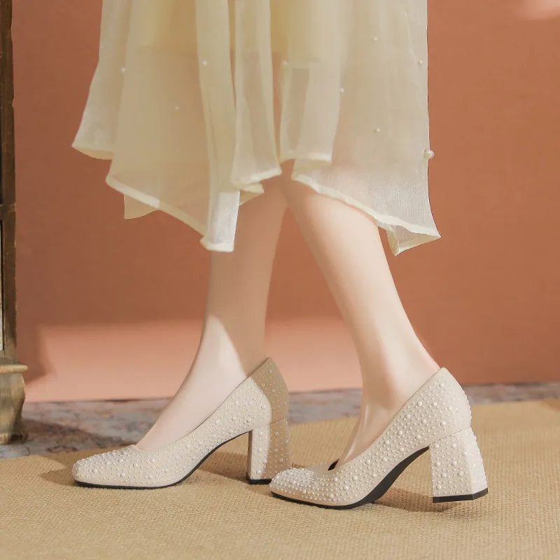 KATHRYN WILSON Chunky Heel High Heels Women's-11