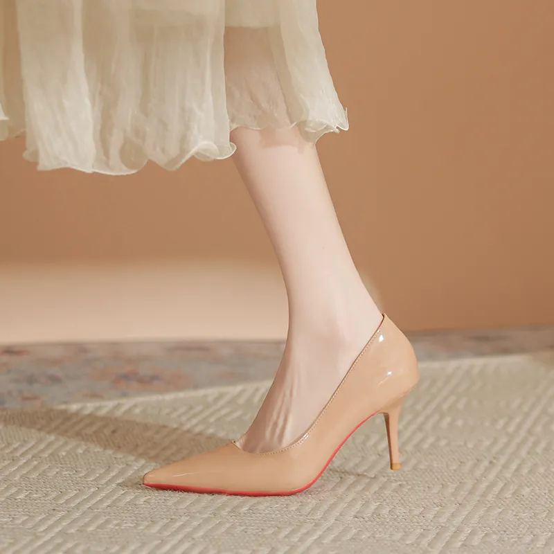 KATHRYN WILSON Slim Heel High Heels 7cm Women's Nude-6