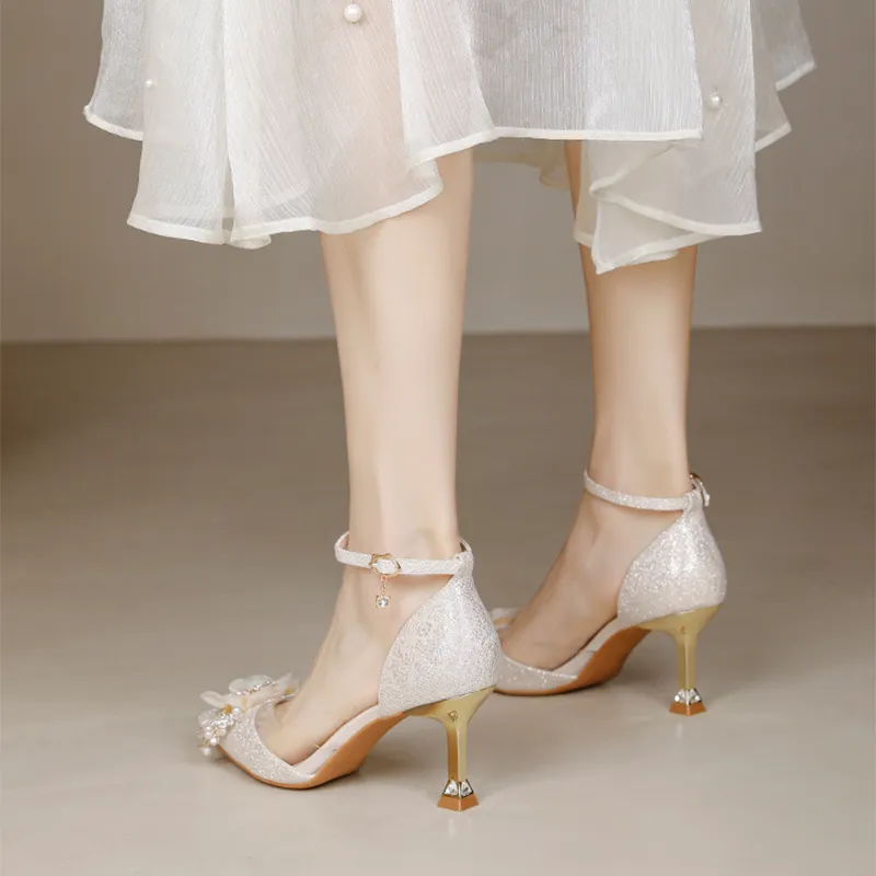 KATHRYN WILSON Slim Heel High Heels 7cm Women's Champagne-6