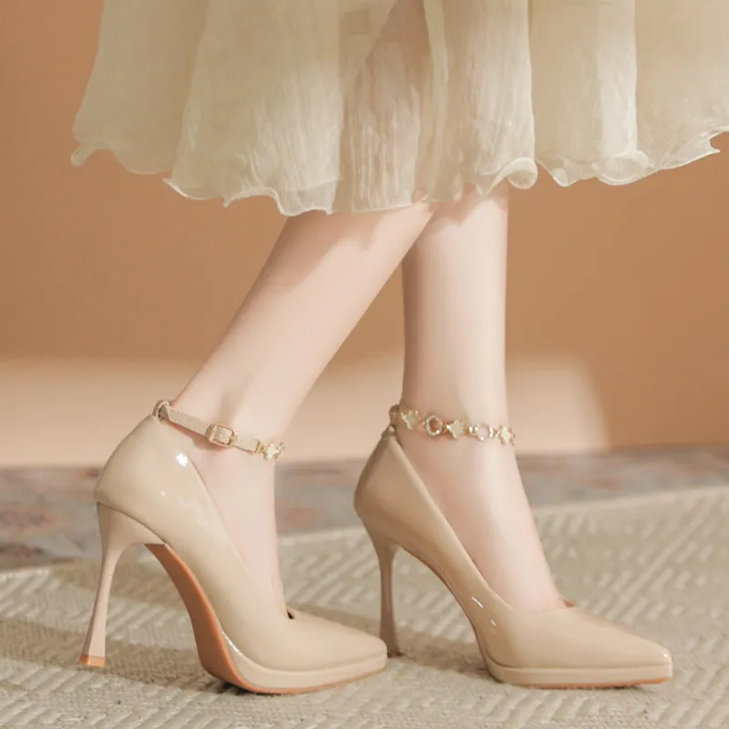 KATHRYN WILSON Slim Heel High Heels Women's Nude-3