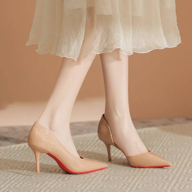 KATHRYN WILSON Slim Heel High Heels 7cm Women's Nude-3