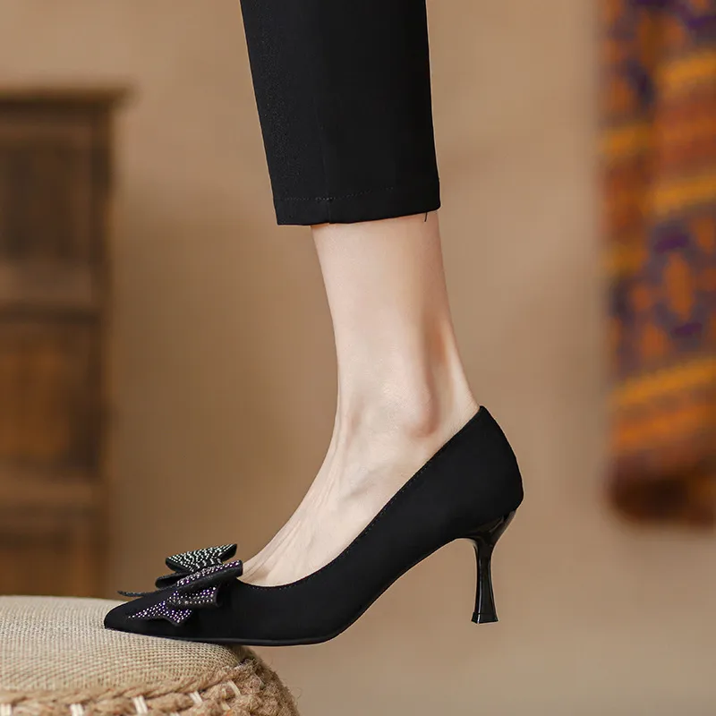 KATHRYN WILSON Slim Heel High Heels Women's Black-3