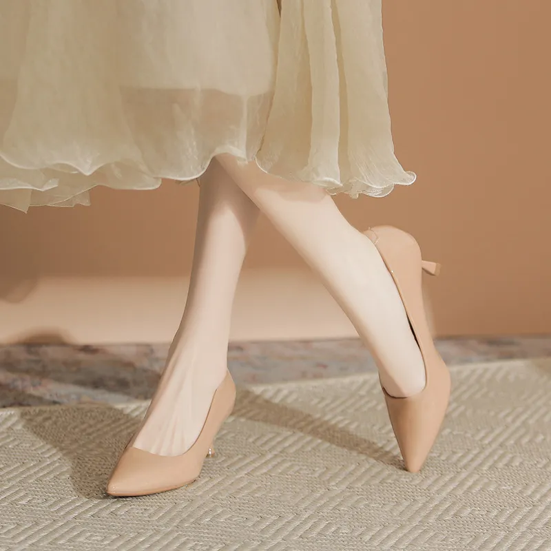 KATHRYN WILSON Slim Heel High Heels Women's Nude-2