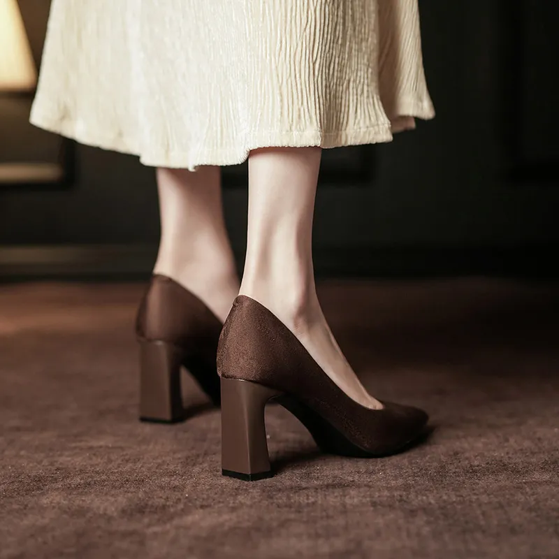 KATHRYN WILSON Chunky Heel High Heels 7.5cm Women's-10