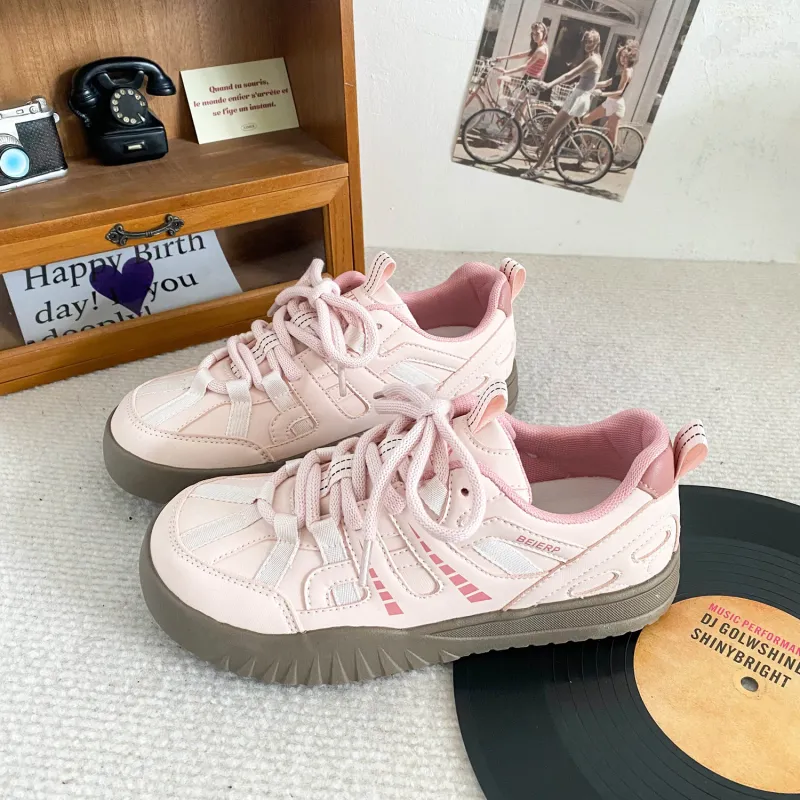 KATHRYN WILSON Coverage Anti-Slip And Wear-Resistant Lightweight Low-Top Skateboard Shoes Women's-1
