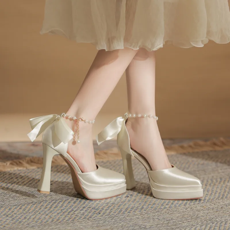 KATHRYN WILSON Chunky Heel High Heels 11cm Women's-10