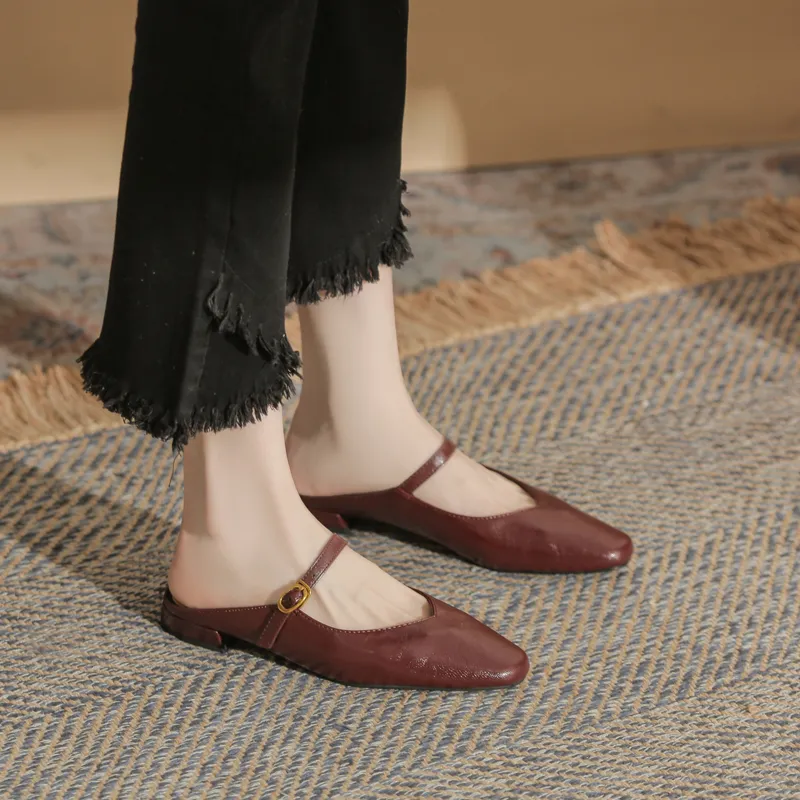 KATHRYN WILSON Rubber Sole Abrasion Resistant Slip Resistant Closed Toe Slippers Women's-1