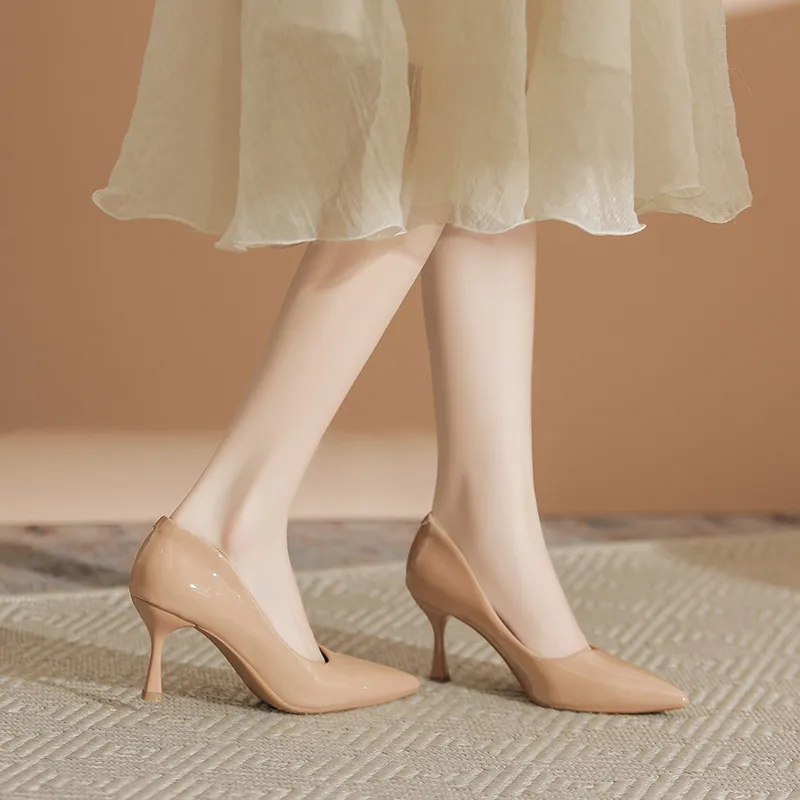 KATHRYN WILSON Slim Heel High Heels Women's Nude-8