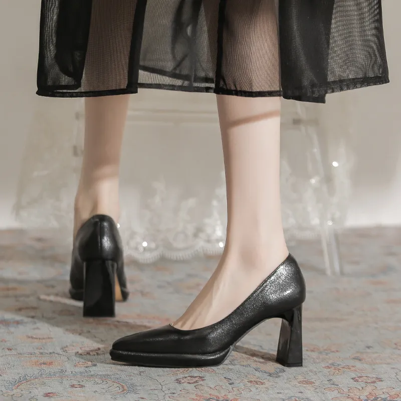 KATHRYN WILSON Chunky Heel High Heels 7cm Women's-8