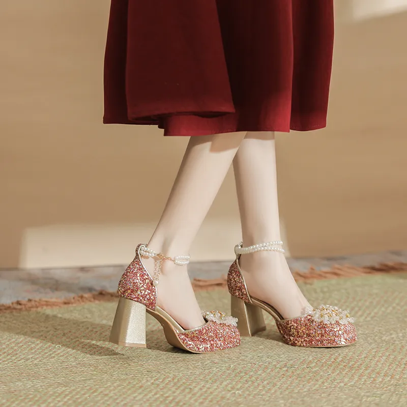 KATHRYN WILSON Chunky Heel High Heels Women's-9