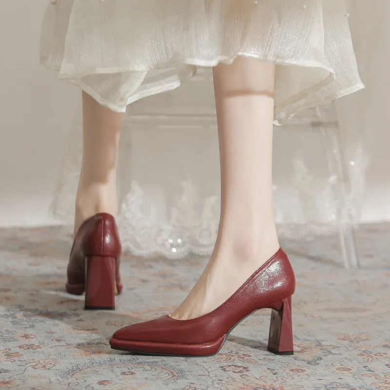 KATHRYN WILSON Chunky Heel High Heels 7cm Women's-13
