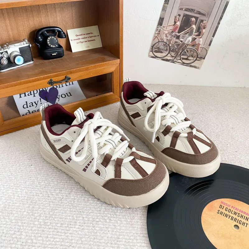 KATHRYN WILSON Coverage Anti-Slip And Wear-Resistant Lightweight Low-Top Skateboard Shoes Women's-11