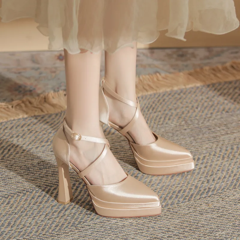 KATHRYN WILSON Chunky Heel High Heels 11cm Women's-9