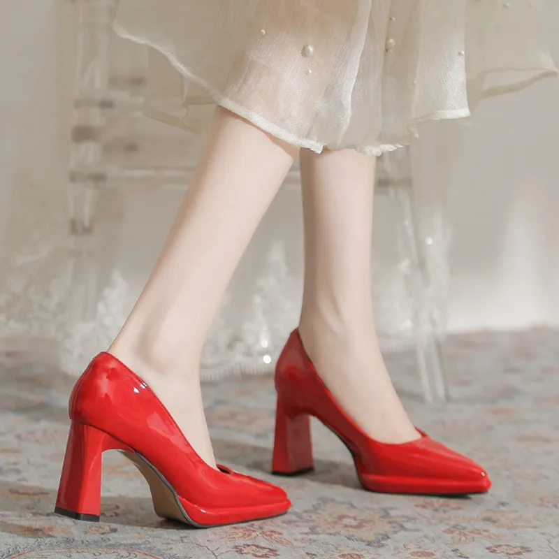 KATHRYN WILSON Chunky Heel High Heels Women's-5