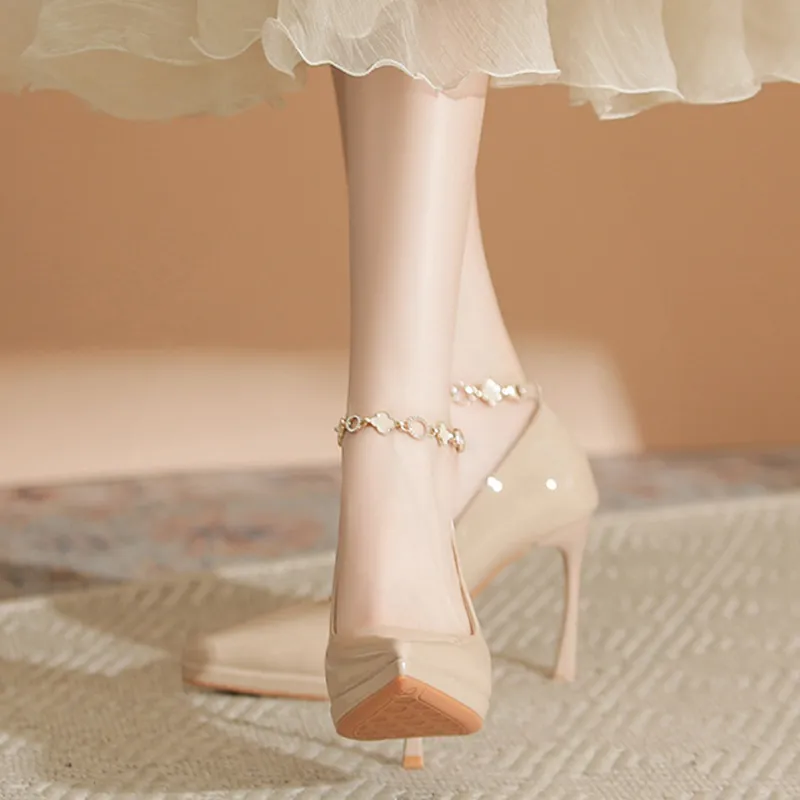 KATHRYN WILSON Slim Heel High Heels Women's Nude-4